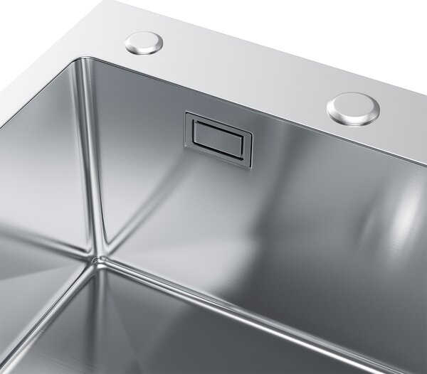 Erga HD, chiuvetă din oțel cu 1 cameră 780x490x210 mm, stânga, oțel, ERG-MLS-HD7849L