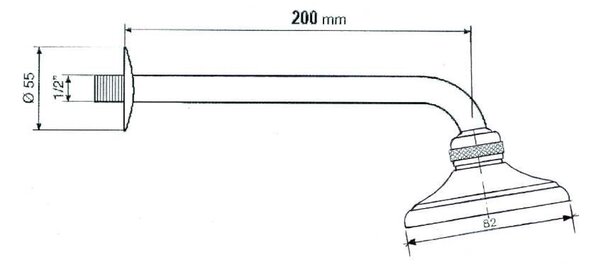 Sapho Sapho, duș de perete, crom, 905