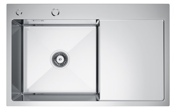 Erga HD, chiuvetă din oțel cu 1 cameră 780x490x210 mm, stânga, oțel, ERG-MLS-HD7849L