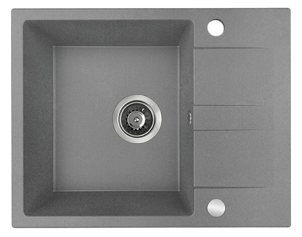 Kuchinox Laut, chiuveta granit cu 1 compartiment 560x440x174 mm + sifon, gri, LAV-SBZ_513Y