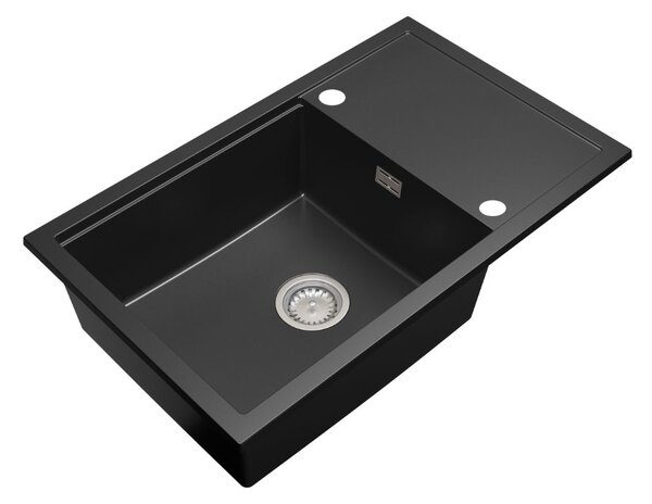 Gamma Advance 8050, chiuvetă granit cu 1 compartiment 800x500x210 mm, negru, GMA-ZLE000146