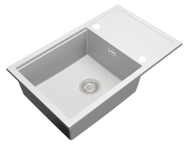 Gamma Advance 8050, chiuvetă granit cu 1 compartiment 800x500x210 mm, alb, GMA-ZLE000150