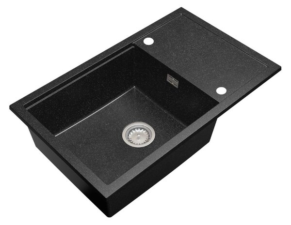Gamma Advance 8050, chiuvetă granit cu 1 compartiment 800x500x210 mm, negru cu pete, GMA-ZLE000147