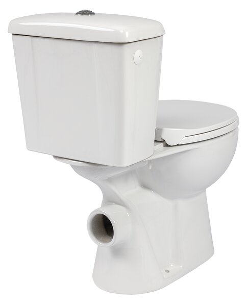Kuchinox Lario, combinație WC, spălare dublă 3/6l, scurgere spate, capac cu închidere lentă, alb, LAV-VKL_604P