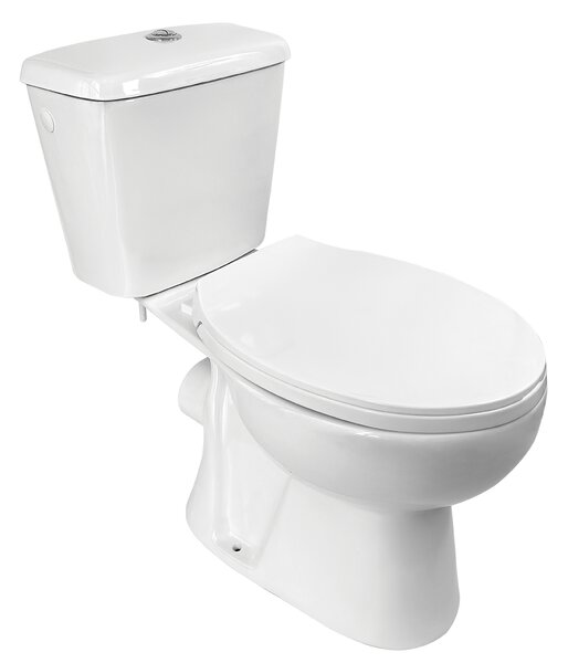 Kuchinox Lario, combinație WC, spălare dublă 3/6l, scurgere spate, capac cu închidere lentă, alb, LAV-VKL_604P