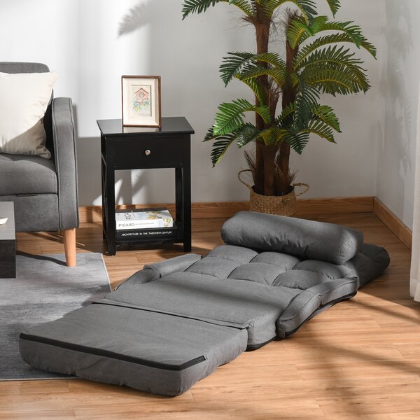 Fotoliu Pat HOMCOM reglabil pe 5 nivele 78x62x70cm, gri | Aosom Romania
