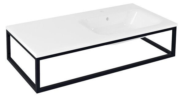 Sapho Sapho, consolă SKA pentru lavoar/blat, 100x22x51cm, negru mat, SKA810