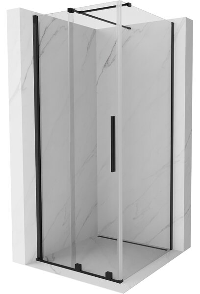 Mexen Velar cabină de duș extensibilă 100 x 100 cm, transparent, neagră - 871-100-100-01-70