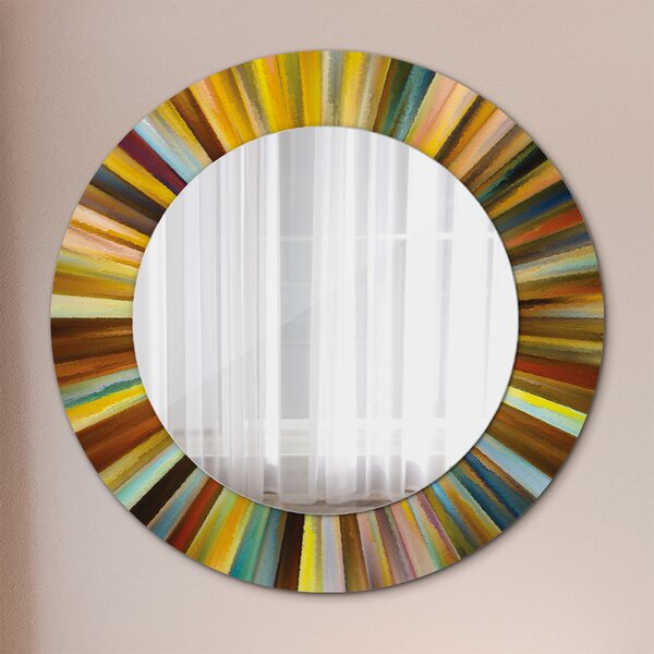 Oglindomat.ro Oglinda cu decor rotunda Oglinda cu decor rotunda Model radial abstract lsdo-00294