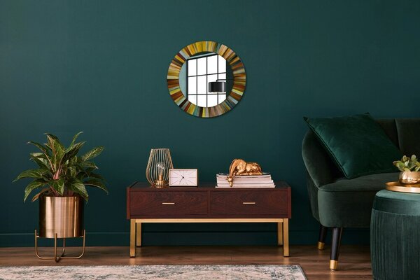 Oglindomat.ro Oglinda cu decor rotunda Oglinda cu decor rotunda Model radial abstract lsdo-00294
