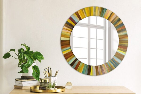 Oglindomat.ro Oglinda cu decor rotunda Oglinda cu decor rotunda Model radial abstract lsdo-00294