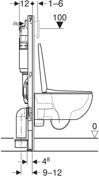 Geberit Duofix Basic set vas cu capac și cadru 118.345.00.3