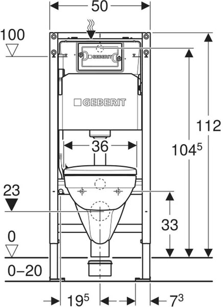 Geberit Duofix Basic set cadru și vas wc, capac+ buton de spălare 118.341.21.3