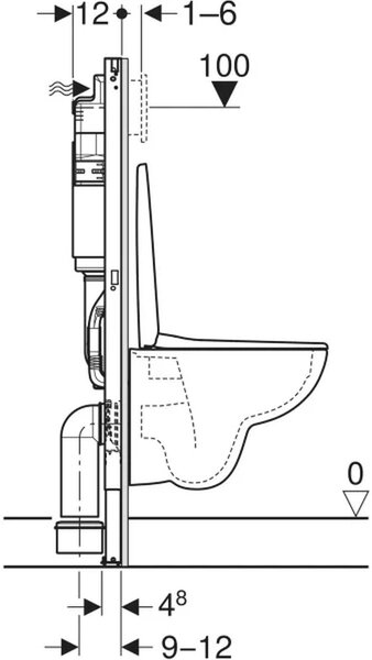 Geberit Duofix Basic set cadru și vas wc, capac+ buton de spălare 118.341.21.3