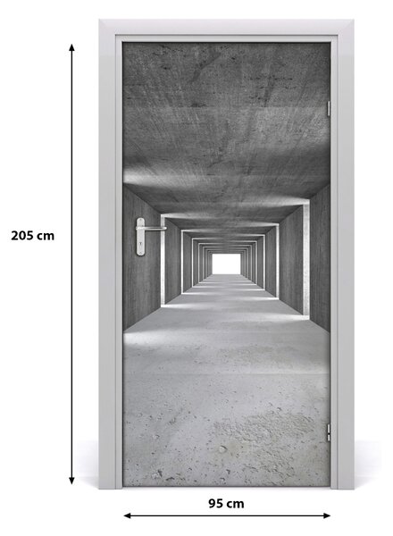 Autocolante pentru usi Tunelul de beton
