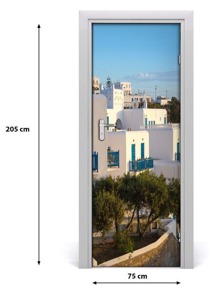 Autocolante pentru usi Auto-adezive pe ușa din Mykonos Grecia