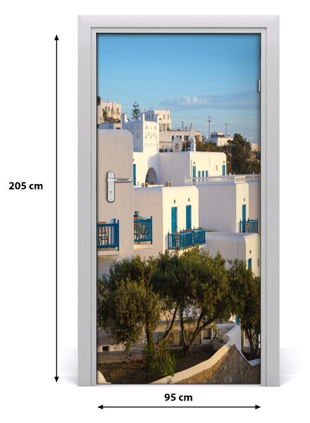 Autocolante pentru usi Auto-adezive pe ușa din Mykonos Grecia