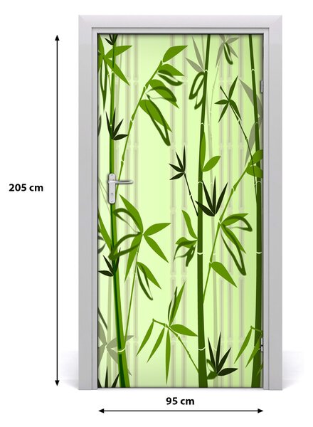 Autocolante pentru usi Bamboo ușă