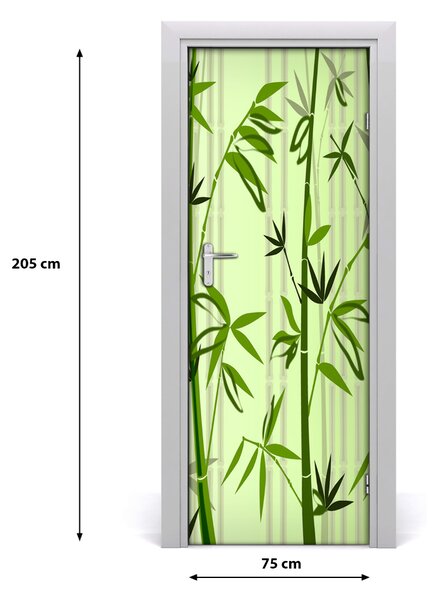 Autocolante pentru usi Bamboo ușă