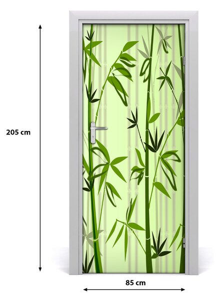 Autocolante pentru usi Bamboo ușă