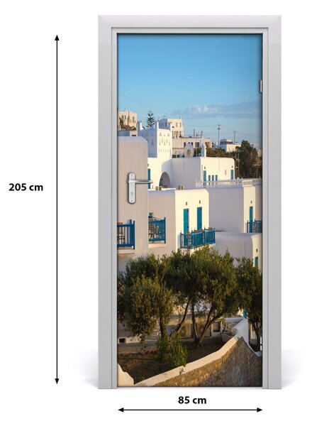 Autocolante pentru usi Auto-adezive pe ușa din Mykonos Grecia