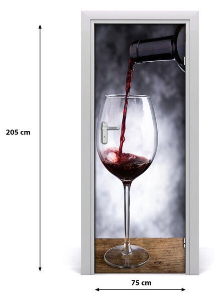 Autocolante pentru usi vin rosu