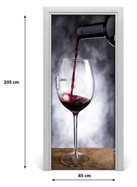 Autocolante pentru usi vin rosu