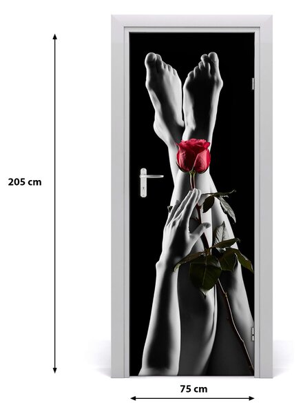 Autocolante pentru usi Rose și picioare