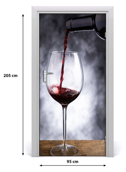 Autocolante pentru usi vin rosu