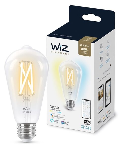 Bec LED dimabil ST64 E27/6,7W/230V 2700-6500K CRI 90 Wi-Fi WiZ