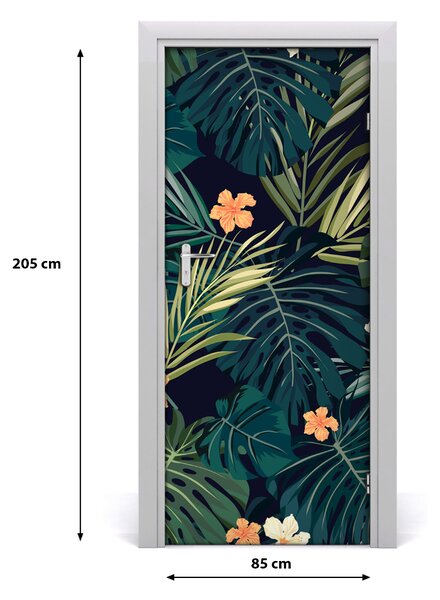Autocolante pentru usi flori Hawaii