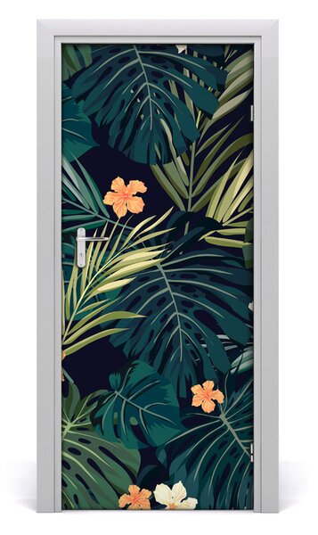 Autocolante pentru usi flori Hawaii