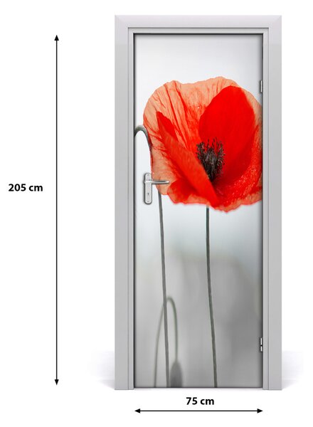 Autocolante pentru usi wildflowers maci
