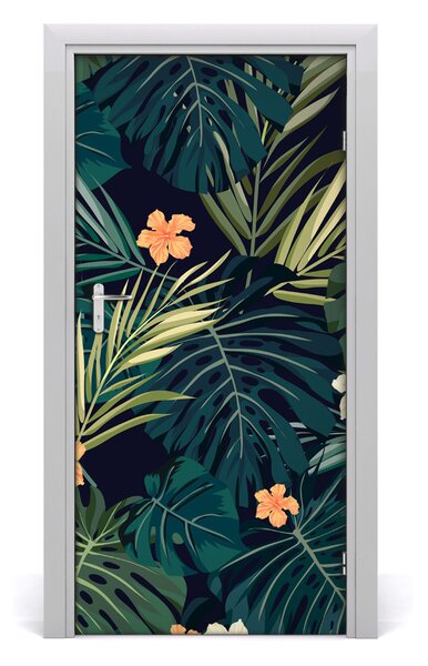 Autocolante pentru usi flori Hawaii
