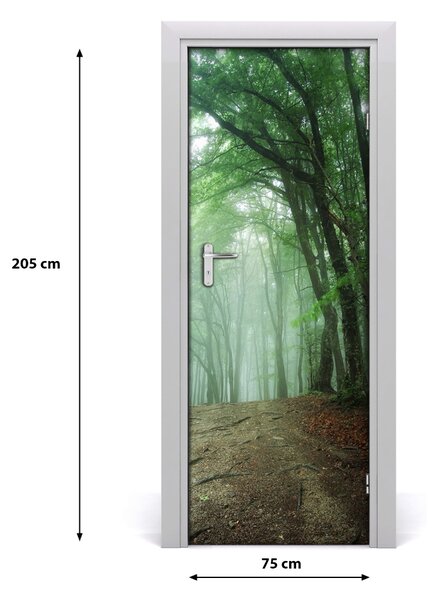 Autocolante pentru usi Ceață în pădure