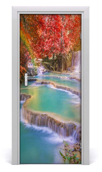 Autocolante pentru usi Cascada în toamna