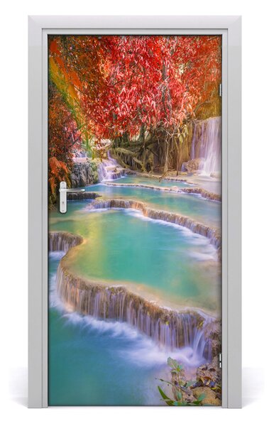 Autocolante pentru usi Cascada în toamna