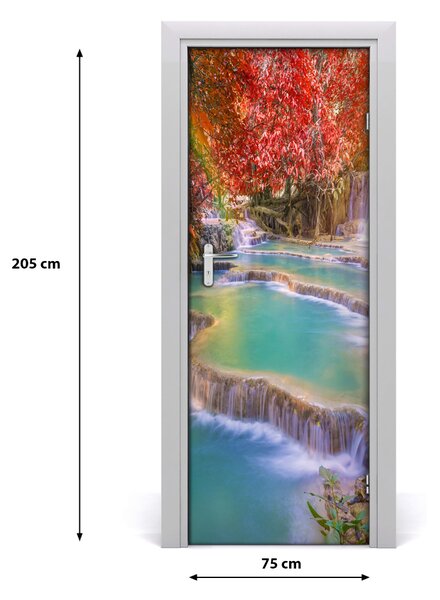 Autocolante pentru usi Cascada în toamna