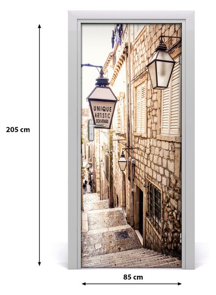 Autocolante pentru usi Autoadeziv UȘĂ Old Town Street