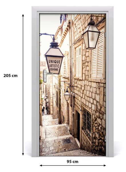Autocolante pentru usi Autoadeziv UȘĂ Old Town Street