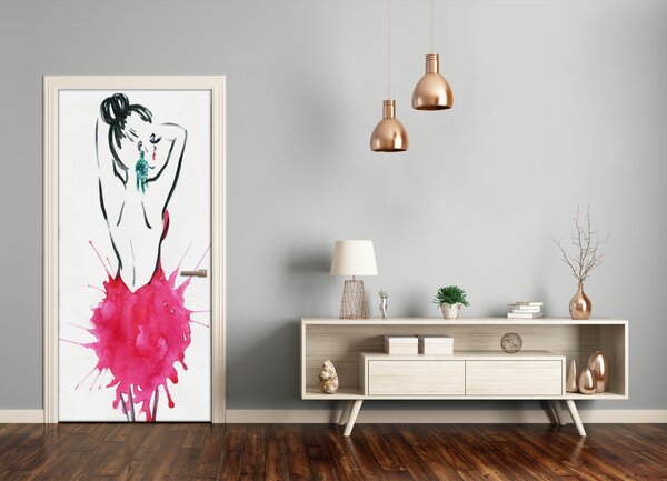 Autocolante pentru usi ilustrare de moda