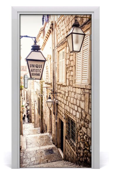 Autocolante pentru usi Autoadeziv UȘĂ Old Town Street