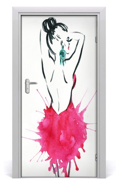 Autocolante pentru usi ilustrare de moda