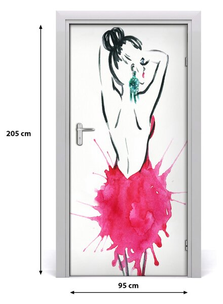 Autocolante pentru usi ilustrare de moda