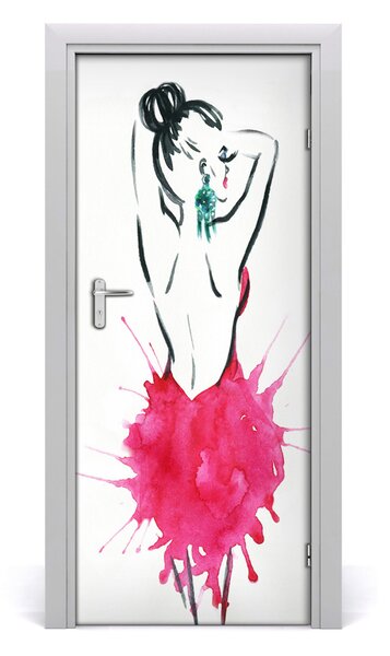 Autocolante pentru usi ilustrare de moda