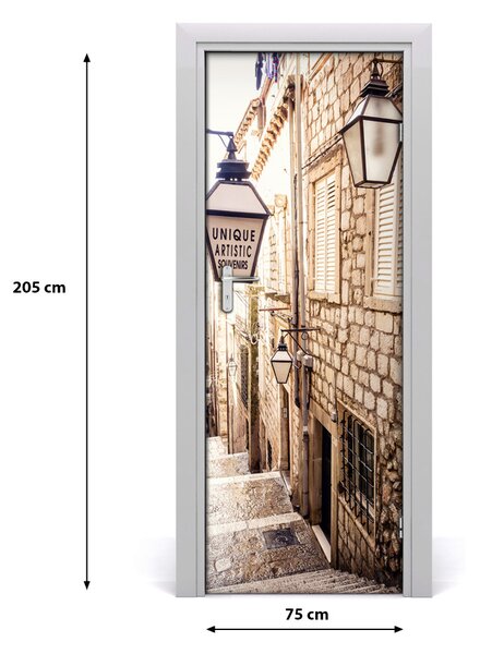 Autocolante pentru usi Autoadeziv UȘĂ Old Town Street