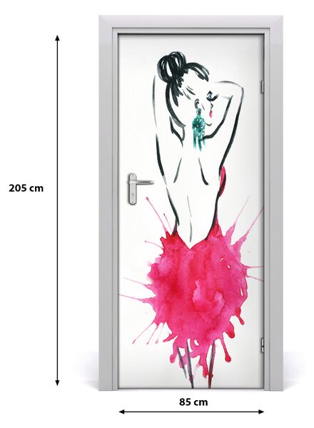 Autocolante pentru usi ilustrare de moda