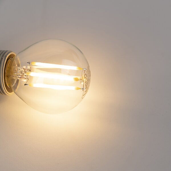 Set de 4 becuri LED E14 cu dimmer P45 transparent 3W 250lm 2700K