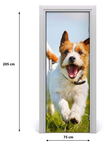 Autocolante pentru usi câine Jack Russell