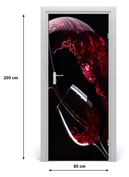 Autocolante pentru usi vin rosu
